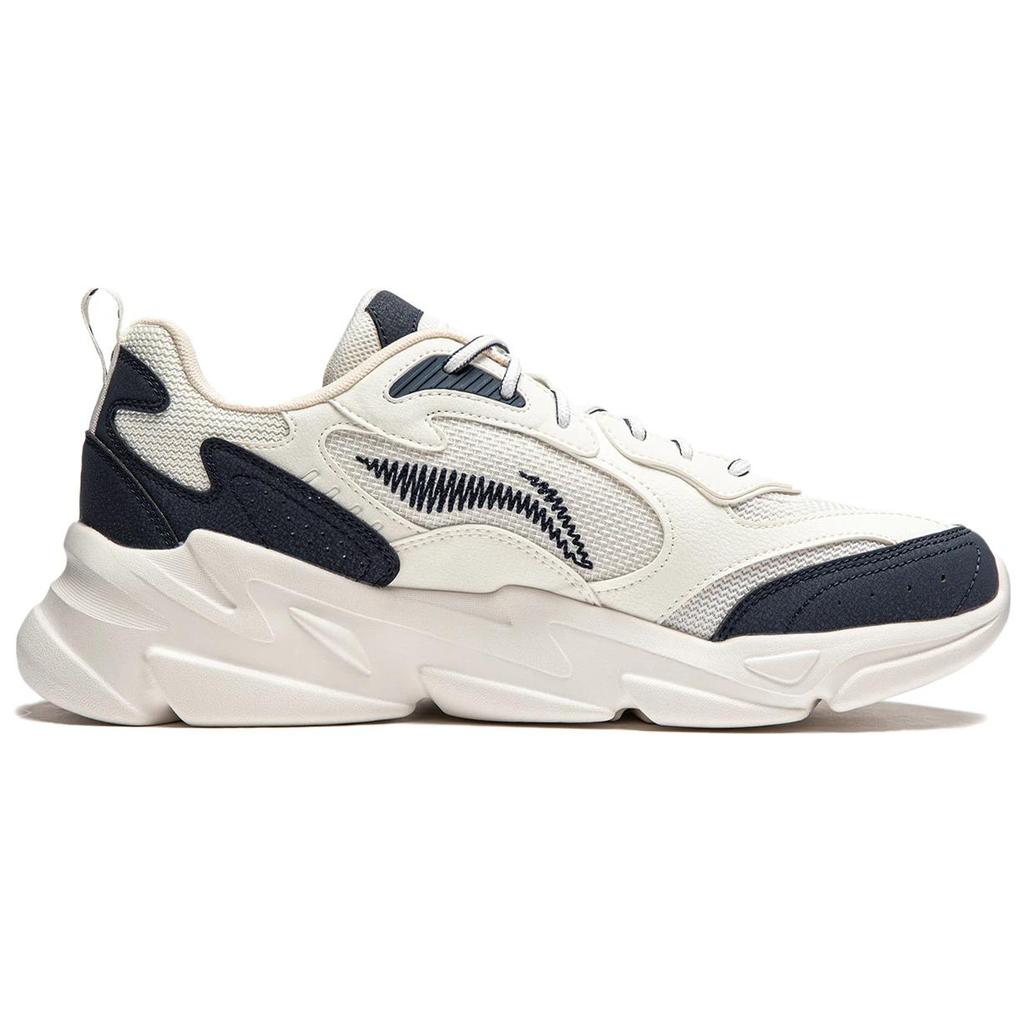 Li Ning Cloud Sea универсальные ретро-туфли для папы толстая подошва высота увеличивающая амортизацию нескользящая износостойкая поддержка повседневная обувь AGCT427-4