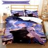3pcs Genshin Impact characters5 pattern bedding set duvet cover set includes duvet cover &pillowcases, perfect all season bedroom decoration & gift