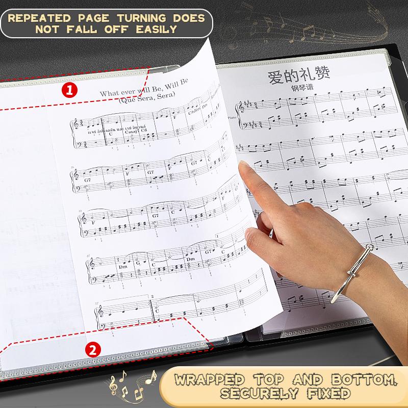 Папка для нот формата А4 из матового полипропилена 20 40 60 карманов Водонепроницаемая Прочная с индексными вкладками для школьных принадлежностей Канцелярские товары Офисный стол