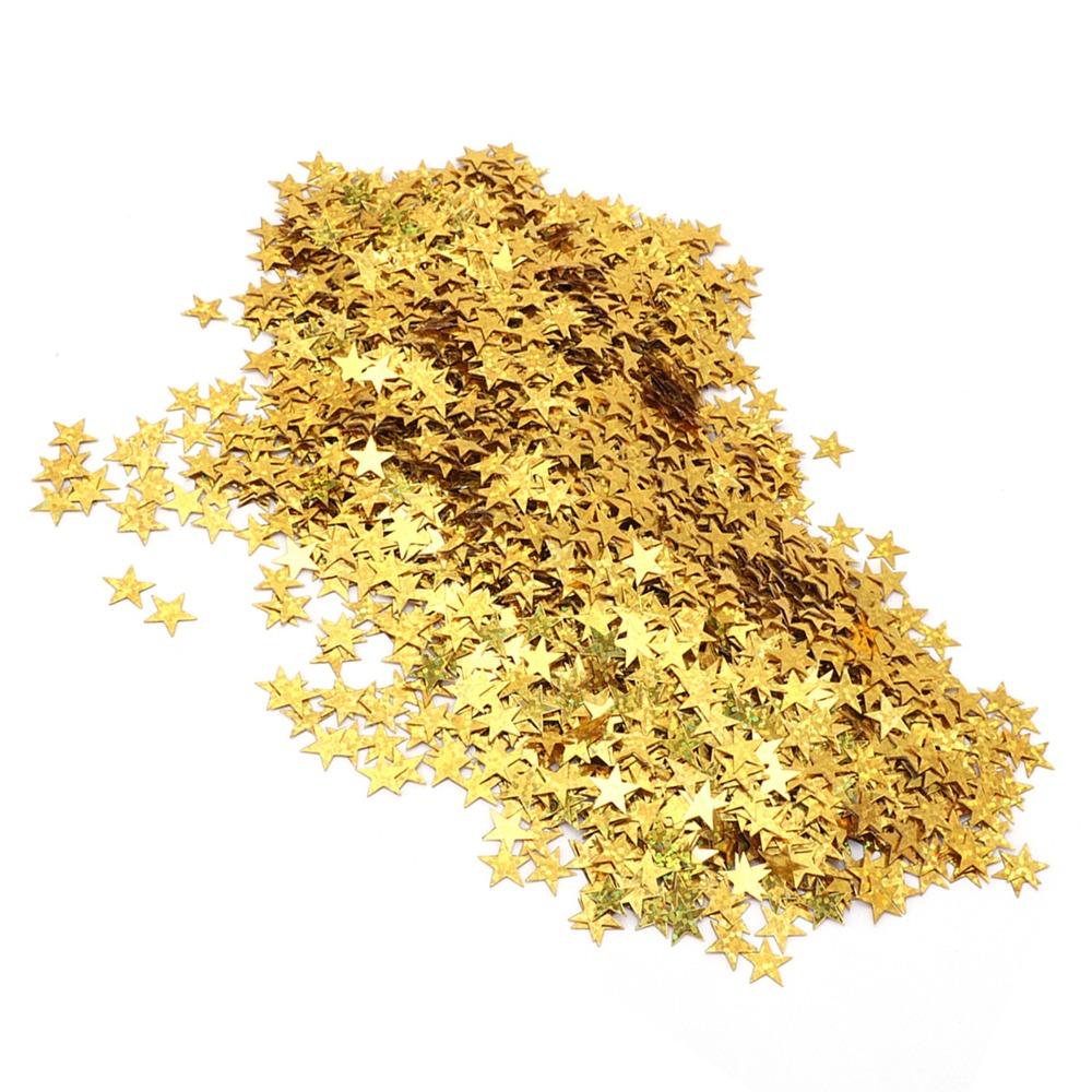60g Shiny Gold Color Star Confetti PVC Material Confetti Decorative beads Party Decoration