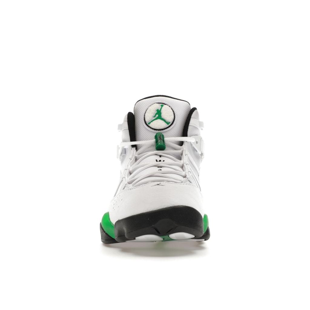Кроссовки мужские Air Jordan 6 Rings Белые Lucky Green Черные 322992-131