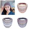 Colorful Lace Hairbands Hollow Wide Side Head Wrap Sweet Wave Mesh Headband  Party