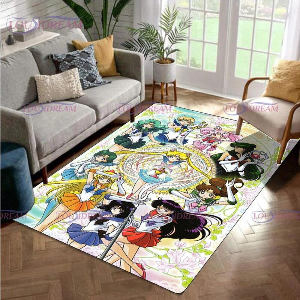 3D милые красочные коврики и ковры S-Sailor-M-Moon для гостиной, спальни, входа, большой площади, мягкий ковер, декоративный коврик