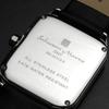 Salvatore Marra Moon Phase Square Watch, Model SM24112, Leather Strap, Multi-Calendar, Limited Edition, Water Resistant