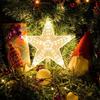 15cm Christmas Tree Decoration Stars Warm White Lights Home Room Decor LED Shining Lamp Xmas Festival TopStar Navidad 1.07in