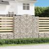 VidaXL Arched Gabion Baskets 2 Pcs 200x50x200/220 Cm Galvanized Iron, Gabion, Gabion Cage, Gabion Wall Basket, Wall 3146425