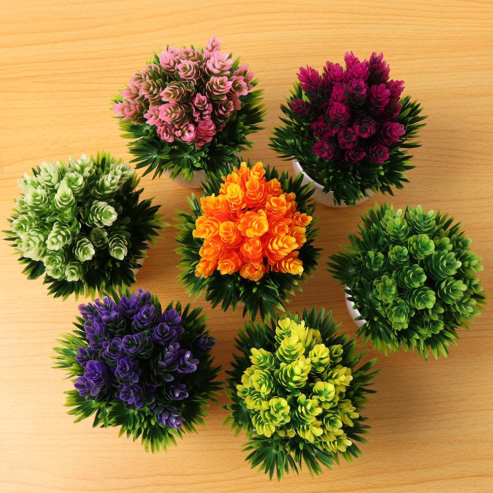 1 SET Wedding Christmas Home Decor Plastic Plant Simulation Bonsai Artificial Flower Fake Potted