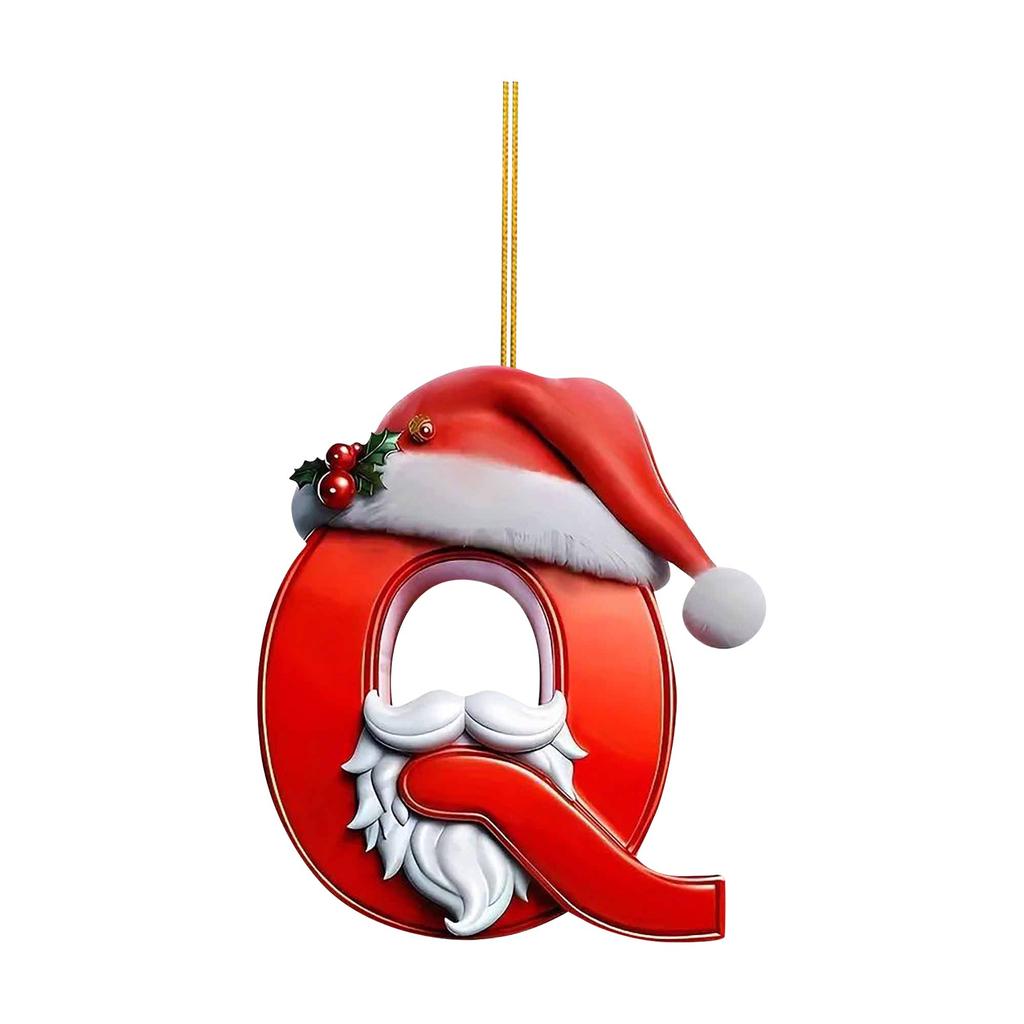 Рождественская елка из 26 букв, подвесное персонализированное украшение в виде рождественской буквы