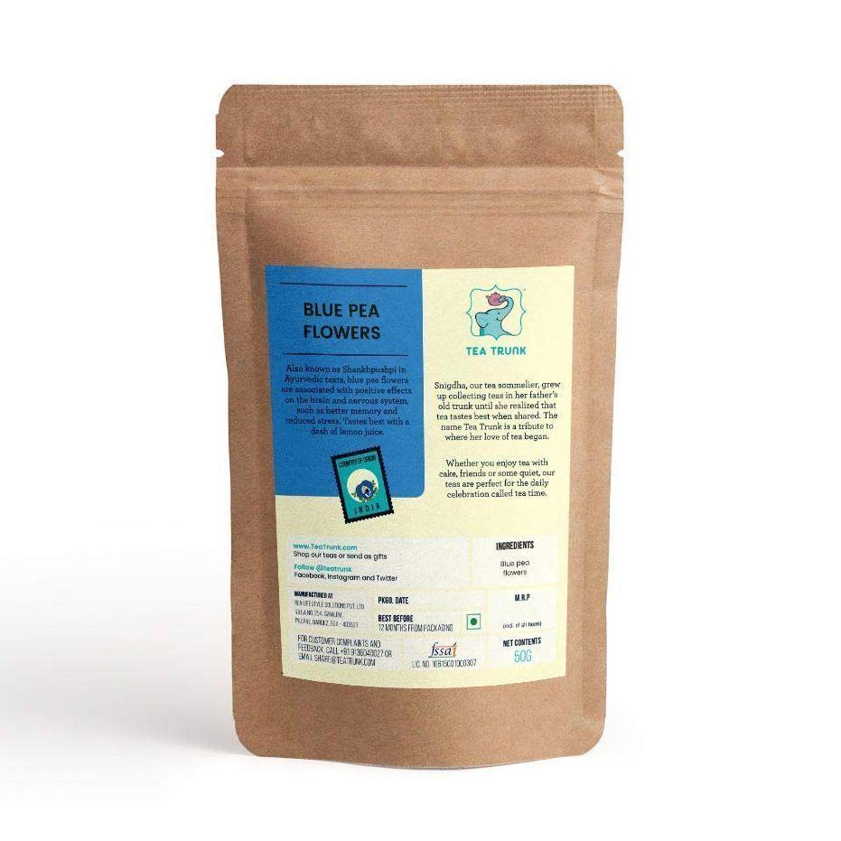 Clitoria Flower Tea (50 G), Blue Pea Flowers, Tea Trunk