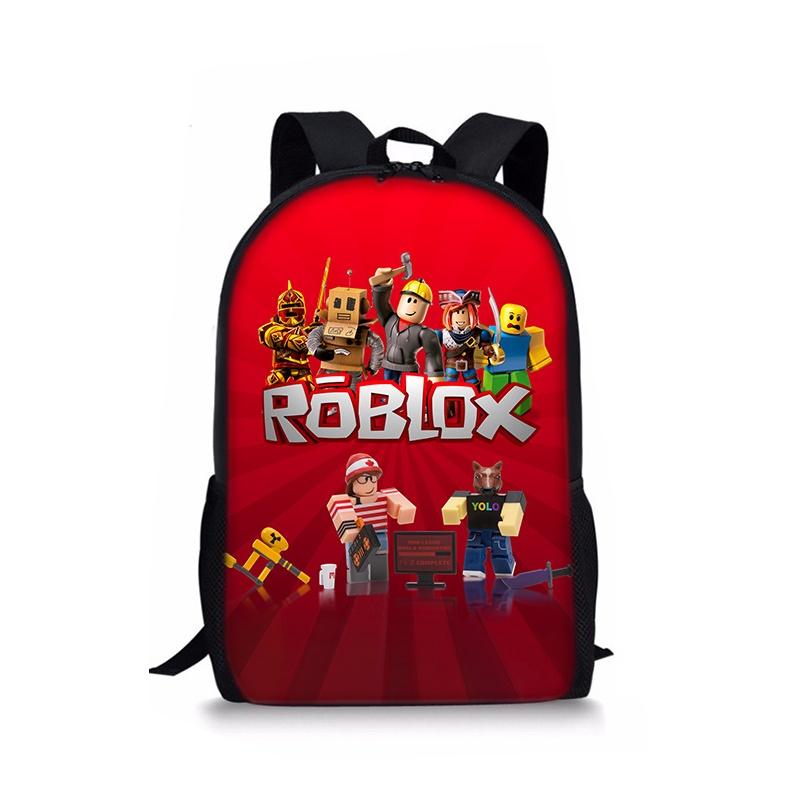 Рюкзак Roblox большой вместимости с плавными двойными молниями для школы и путешествий