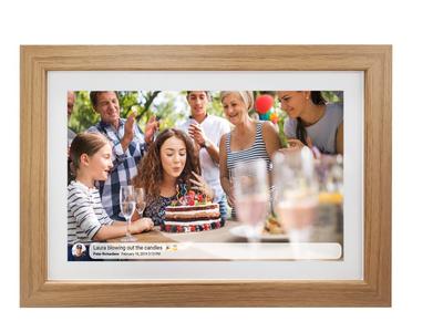 Цифровая фоторамка FULL HD FRAMEO Wi-Fi Сенсорный экран IPS 15.6”" 16 ГБ Denver PFF-1543LW светлое дерево, Denver