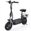 iScooter F3 Electric Scooter 48V 13Ah Battery, 1000W Motor, 50-60KM Range, 10 Inch Pneumatic Tires Foldable Scooter with Seat and Basket