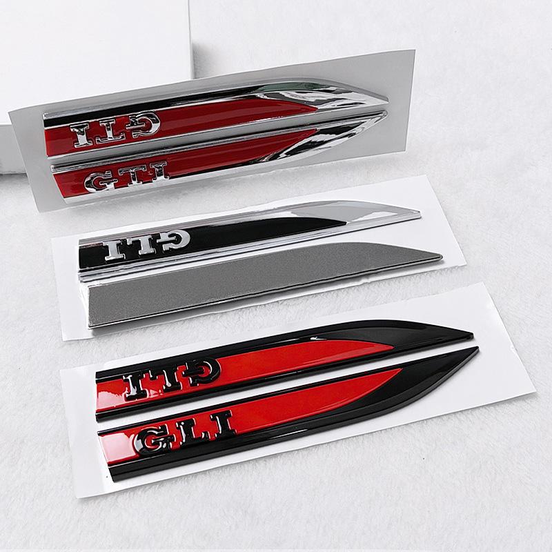 BPT1 Hot 2pcs Rline R GTI GLI Emblem Car Fender Side Wing Auto Sticker Accessories For Volkswagen VW Golf MK8 Polo Passat Magotan Tiglt2