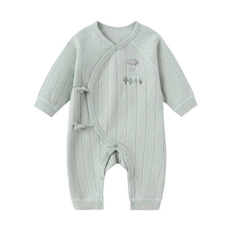 Хлопковый ромпер Babylove для новорожденных с жаккардовым узором
