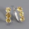 Bolaijewelry Новые модные женские серьги с натуральным драгоценным камнем и цитрином, простой дизайн, серебро 925 пробы для мамы, праздничный подарок
