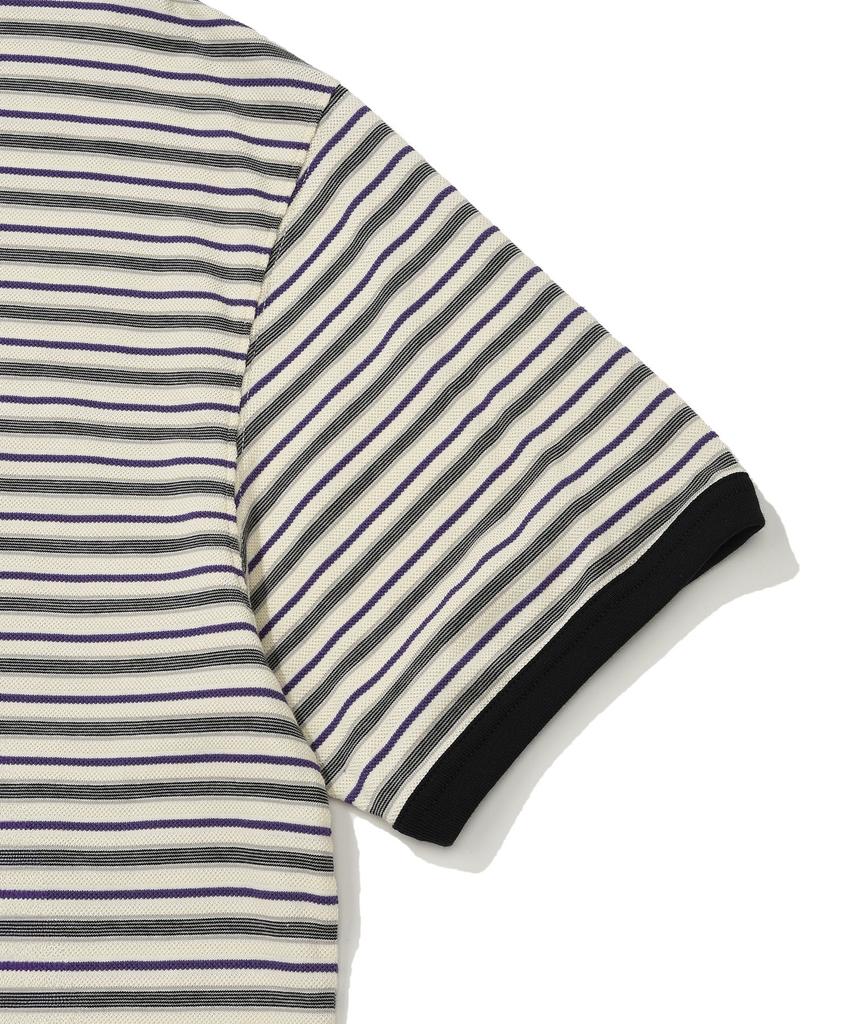 WACKY WILLY Jacquard Multi-Stripe Short Sleeve T-Shirt Gray