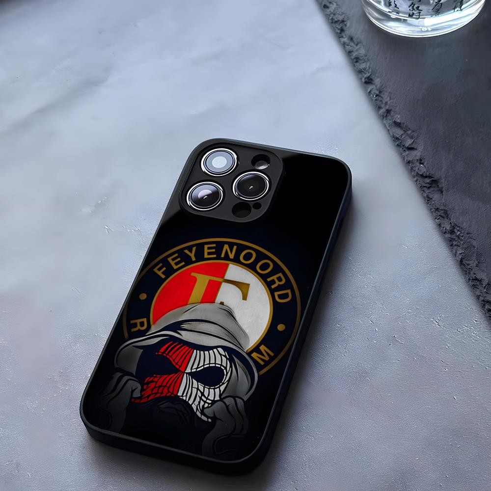 Чехол для телефона футбольного клуба F-FeyenoordS Закаленное стекло Для IPhone 17 13 14 16 12 15 11 Pro Max Plus Mini X XR SE2020 Coque