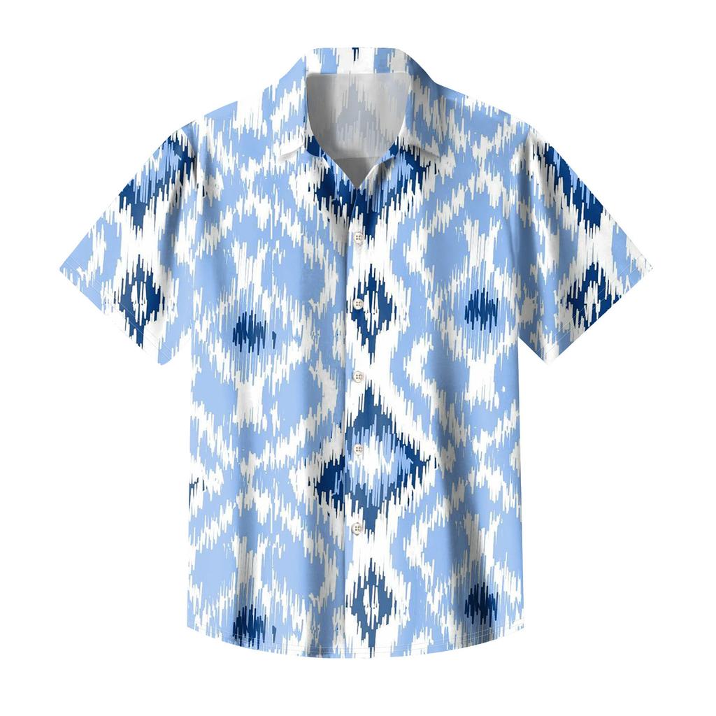 Гавайская рубашка для мужчин, мужские винтажные рубашки для боулинга на пуговицах, летняя пляжная рубашка с коротким рукавом