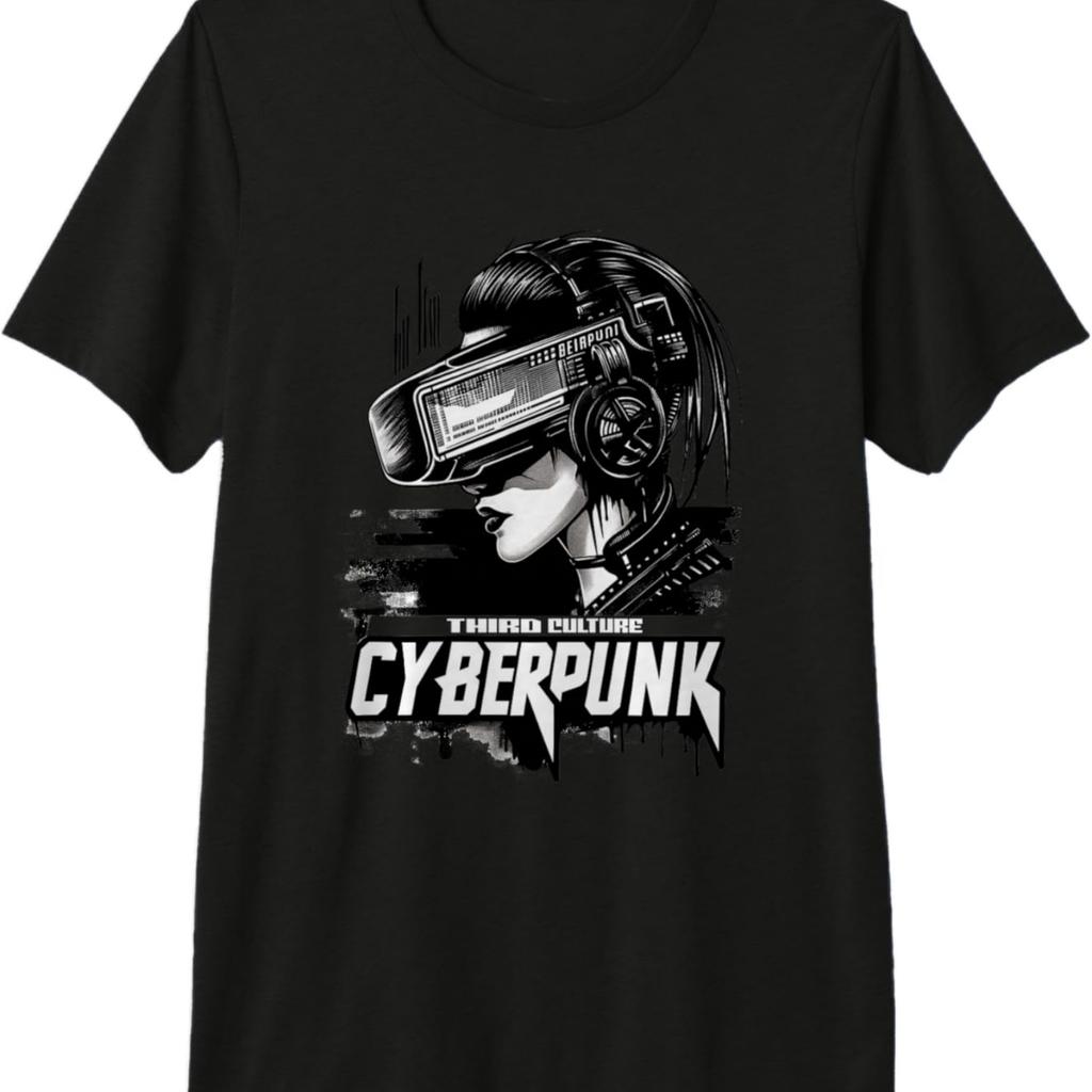 CYBERPUNK ВИРТУАЛЬНАЯ РЕАЛЬНОСТЬ ВИЗОР Премиум Футболка