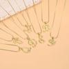 18K Gold Letter Necklace for Women Cubic Zircon Choker Snake Chain Best Friend Accessories Jewelry