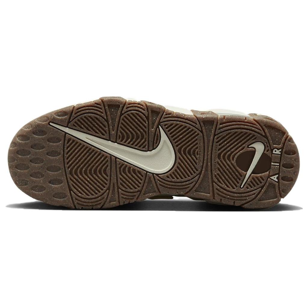 Nike Air More Uptempo GS Coconut Milk Team Gold Kids Sneakers Cream Gum-Dark-Brown DX1939-100