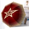1 шт. Автоматический зонт-трость со звездно-круговым рисунком, ветрозащитный, функциональный дизайн, прочный купол на 8 спицах