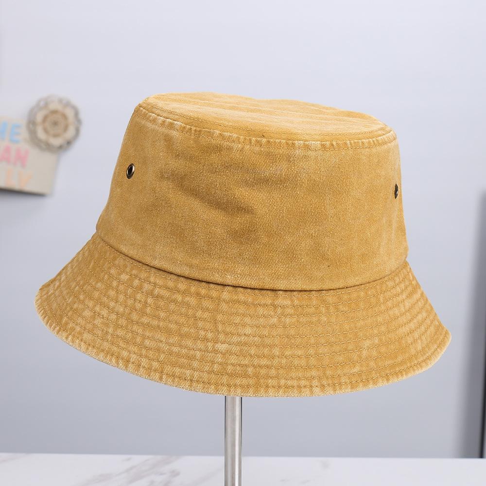 New solid color simple casual versatile small fresh bucket hat outdoor travel sunscreen shows small temperament basin hat