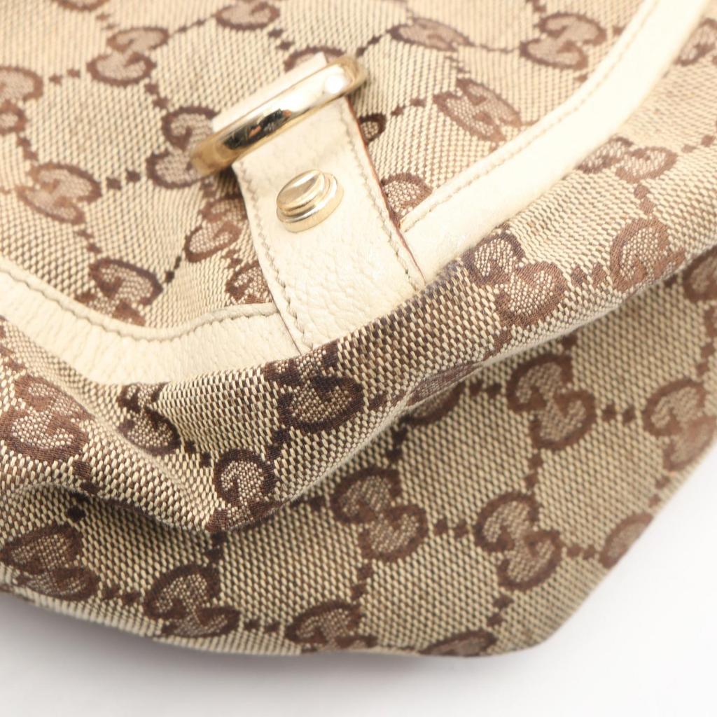 Used GUCCI Abbey GG canvas Tote Bag 130739 canvas leather Beige Beige Used Women
