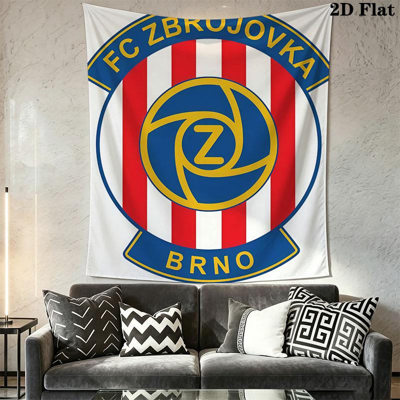 FC Zbrojovka Brno Wall Hanging Printed Fabric Blanket Decorative Tapestries for Bedroom Living Room Home Decor