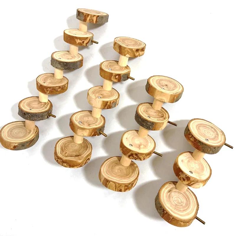 Funny Apple Tree Wooden Ladder Hamster Toy Ladder Bridge For Small Pet Toys Natural Wooden Toys Small Animals Cage Pet Supplies