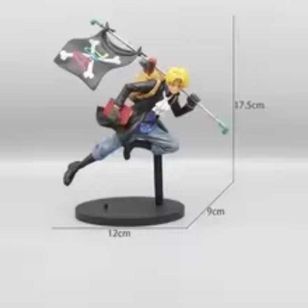 One Piece Character Luffy Three Brothers 3-piece Set/Luffy Saab. Ace Animation Model Office Decoration Children's Collection Gif