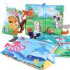 Baby Baby Sea, Land And Air Tail Cloth Book, Chinese And English Ocean Forest Flying Animal Palm Book Early Education Toy