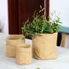 Cement Flowerpot Imitation Paper Bag Hydroponic Flower Holder Creative Vase Ornament  Balcony