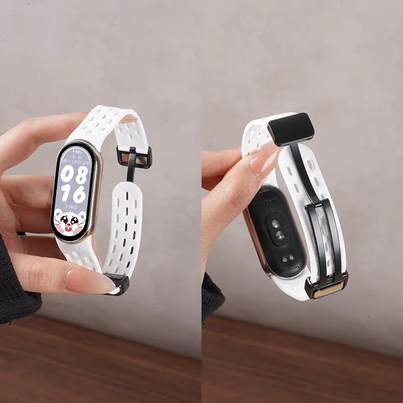 Мягкий силиконовый ремешок для Xiaomi Mi Band 9/8 Correa Браслет Наручный Miband 8 Спорт Водонепроницаемый Сменный ремешок для Xiaomi Band 9