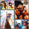 1 шт. Аниме DRAGON BALL Сон Гоку плакаты Самоклеящаяся Бумажная Печать Домашняя Гостиная Спальня Прихожая Бар Кафе Искусство