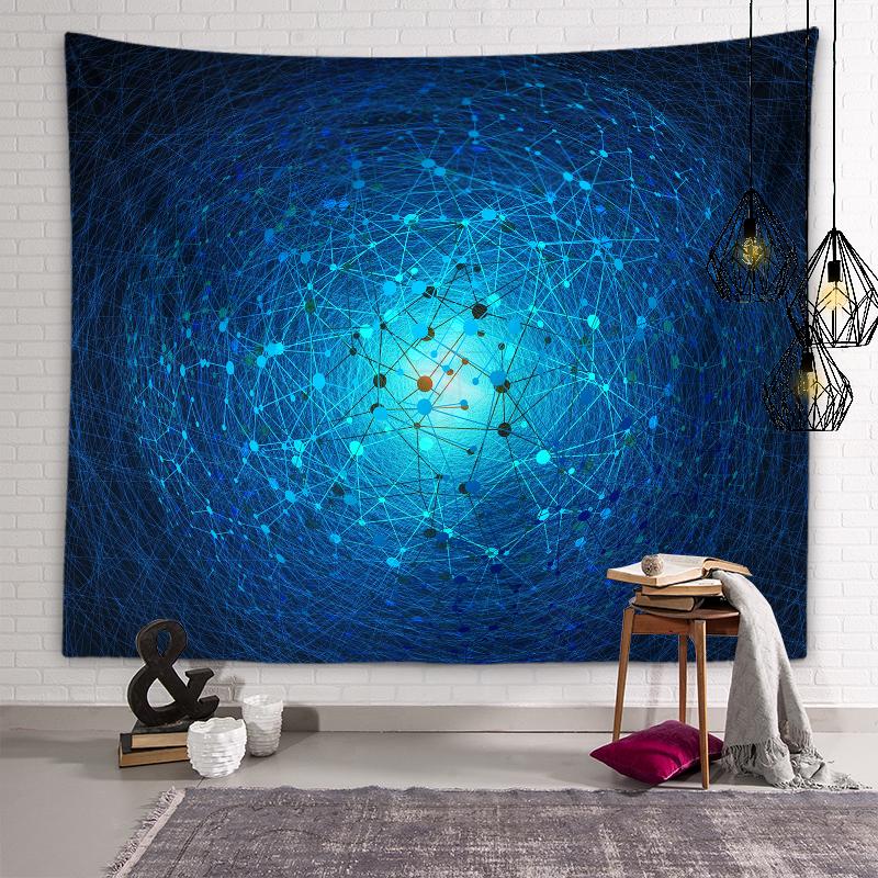 Психоделическая Геометрия, индивидуальный гобелен, хиппи, гобелен в стиле бохо, настенный художественный декор, гостиная, спальня, домашний декор, гобелен