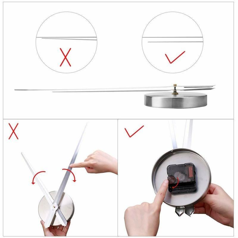 Настенные часы 3D Зеркальная наклейка Дизайн домашнего интерьера