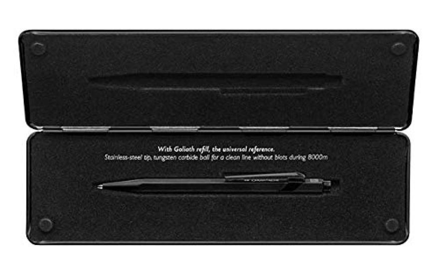 Шариковая ручка Caran 849 с черным шнуром, оригинальный импортный продукт, корпус d'Ache на масляной основе, NF0849-496, размер 128 мм/стиковый тип/102 г