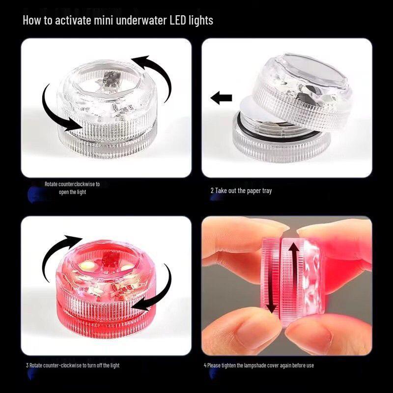 RGB Семицветные Беспроводные Светодиодные Погружные Фонари: Высокояркий, Водонепроницаемый, С дистанционным управлением для аквариумов и бассейнов