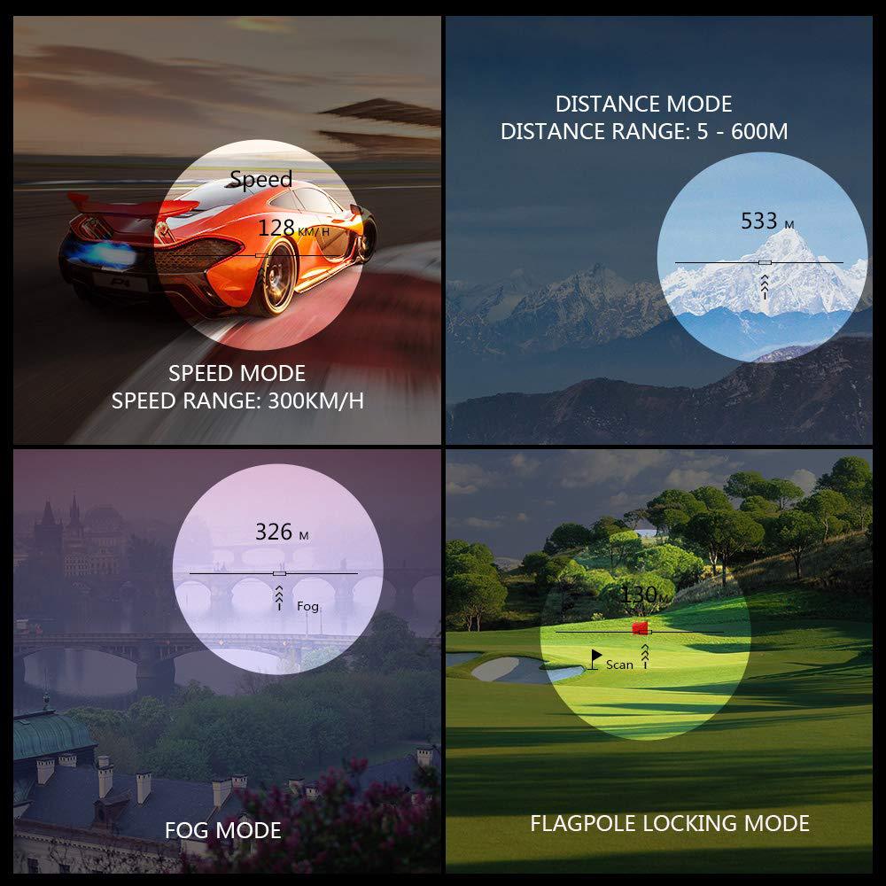 Laser Rangefinder - 500M/600M/900M for Golf & Hunting, Professional Distance Meter with Slope Switch
