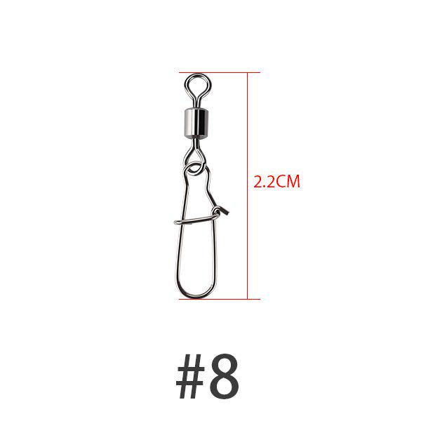 Stainless Steel Fishing Connector 100pcs/lot Rolling Swivel Nice Snap Fishing Tackle Carp Fishing