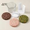 Patty Storage Container Set Hamburger Press Maker, Non-stick with And Separator Sheets Burger Fast Cooking Tool Mold, Manual Round Maker for