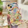 Phone Case: 2D flat, fits iPhone 18 17 16 15 14 13 12Pro, with rabbit and little bear, perfect Christmas and Halloween holiday gift
