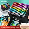 Dual-Tip Art Marker Set - 120 Colors, Hard Tip, Oil-Based for Students