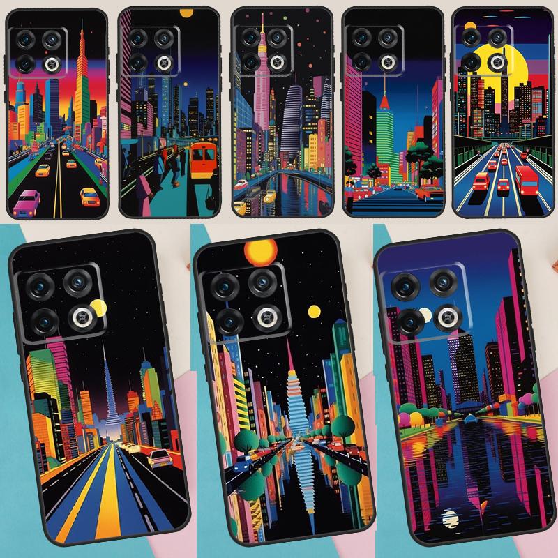 City Pop Art Ночь Чехол для OnePlus 13 13R 12 12R 11 10 Pro 8T 10T OnePlus Nord 4 CE 3 2 Lite N30 N20 N10