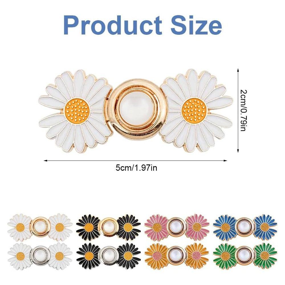Легкие в использовании пуговицы-цветы, булавки, регулируемый удлинитель для талии для джинсов, брюк, юбок