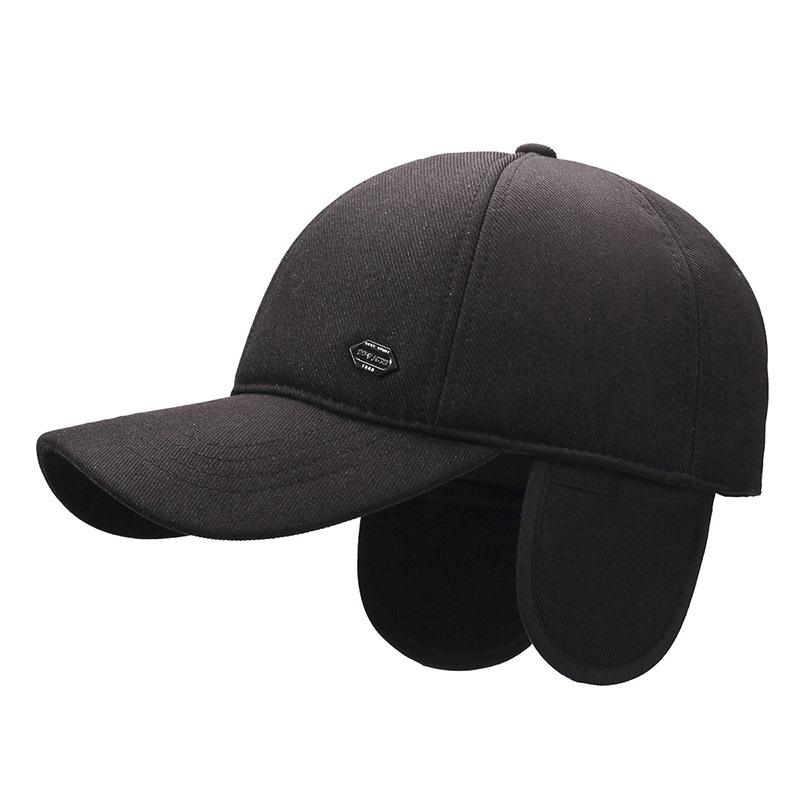 Мужские шапки Зимние бейсболки для людей среднего и пожилого возраста Сохраняют тепло Папа, дедушка, старик, Защитные наушники, Кепки с козырьком Утолщенные шерстяные кепки