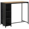 VidaXL Bar Table with Storage Black 120x60x110 Cm Woven Resin