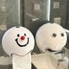 Коробка для туалетной бумаги «Улыбающееся лицо», настенное крепление для хранения туалетной бумаги, сменная, не требует перфорации, водонепроницаемая, настольная