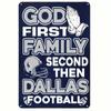 Металлическая табличка Dallas Cowboys NFL 8x12 дюймов Кованое железо Настенный декор Уличный Влагостойкий Винтажный